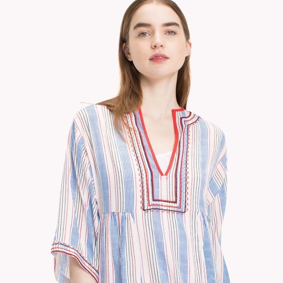 Tommy Hilfiger Brand New Kaftan Style Dress in S/ Premium Cotton - Picture 4 of 10